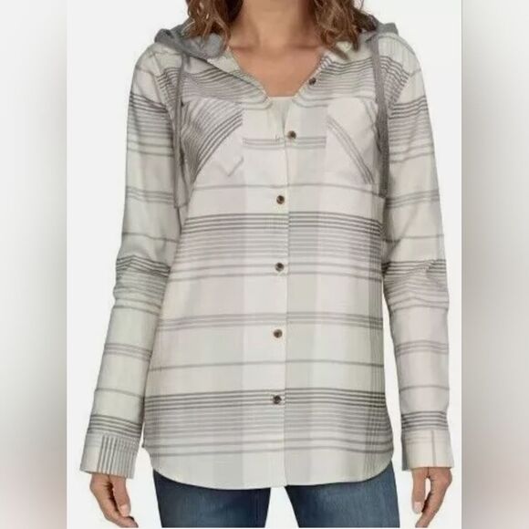 Natural Reflections Hooded Flannel Long-Sleeve Shirt - Picture 1 of 9